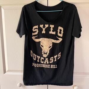 Sylo Outcasts MC Men's or Unisex size XS. Cut neck. Support Your Local Outcasts